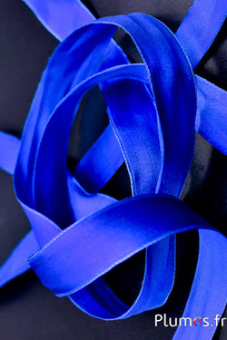 Satijnen lint - breedte 25 mm - blauw  